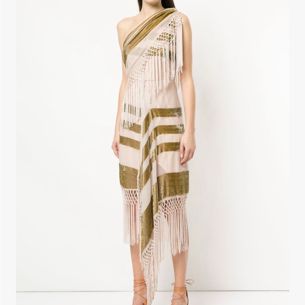 Alice McCall one shoulder tassel dress